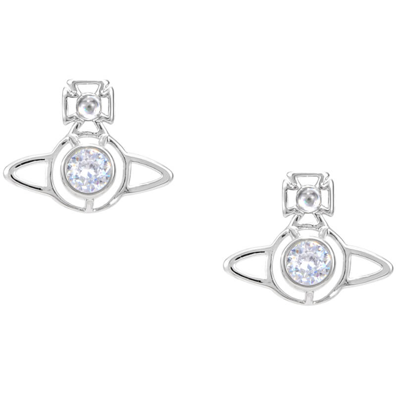 Reversible Zirconia Saturn Earrings