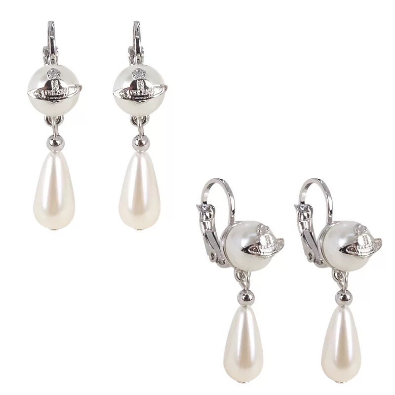2 Colors Vintage Pearl Earrings