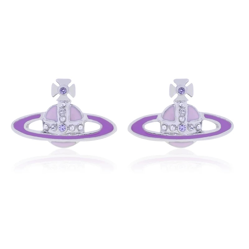 6 Colors Lacquered Saturn Earrings