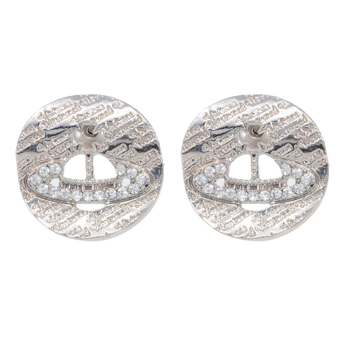 Curved Circle Cutout Saturn Earrings