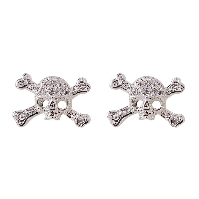 3 Colors Skull Diamonds Earrings