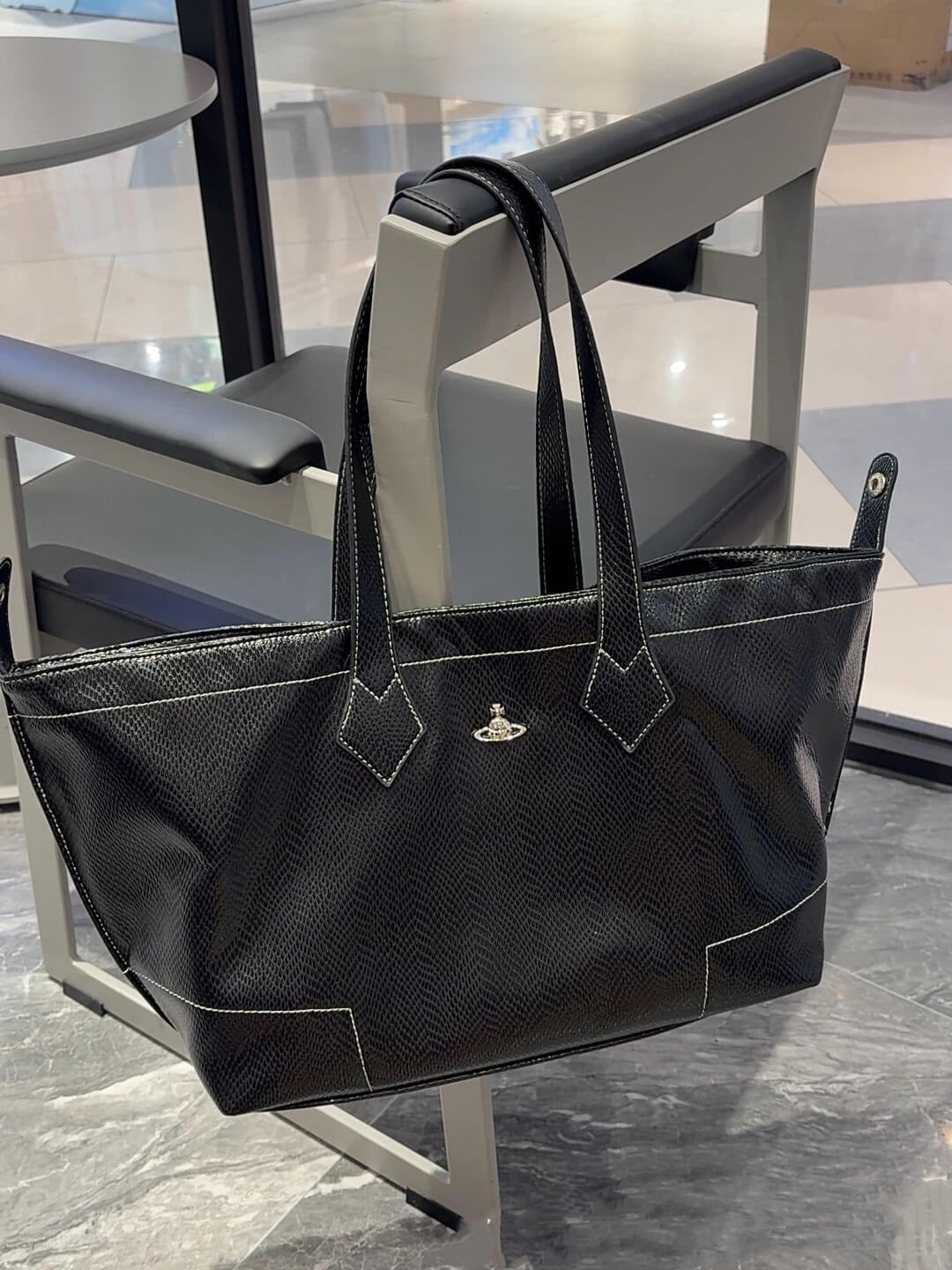 Vintage Snake Print Tote Bag