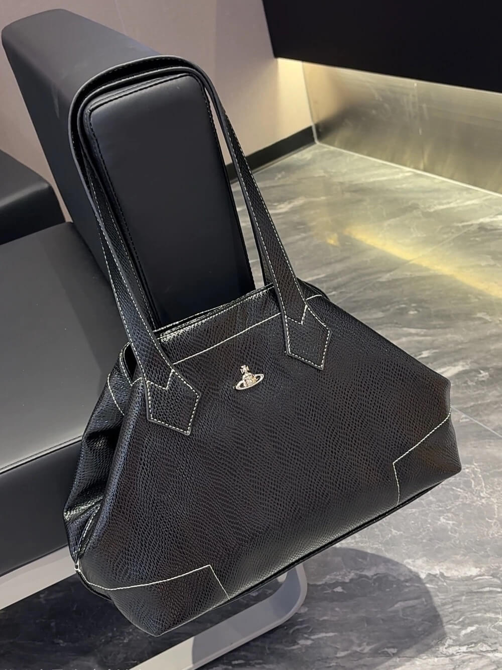 Vintage Snake Print Tote Bag