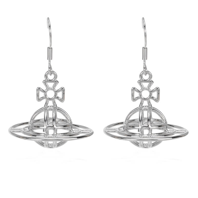 4 Colors Simple Line Saturn Orb Earrings