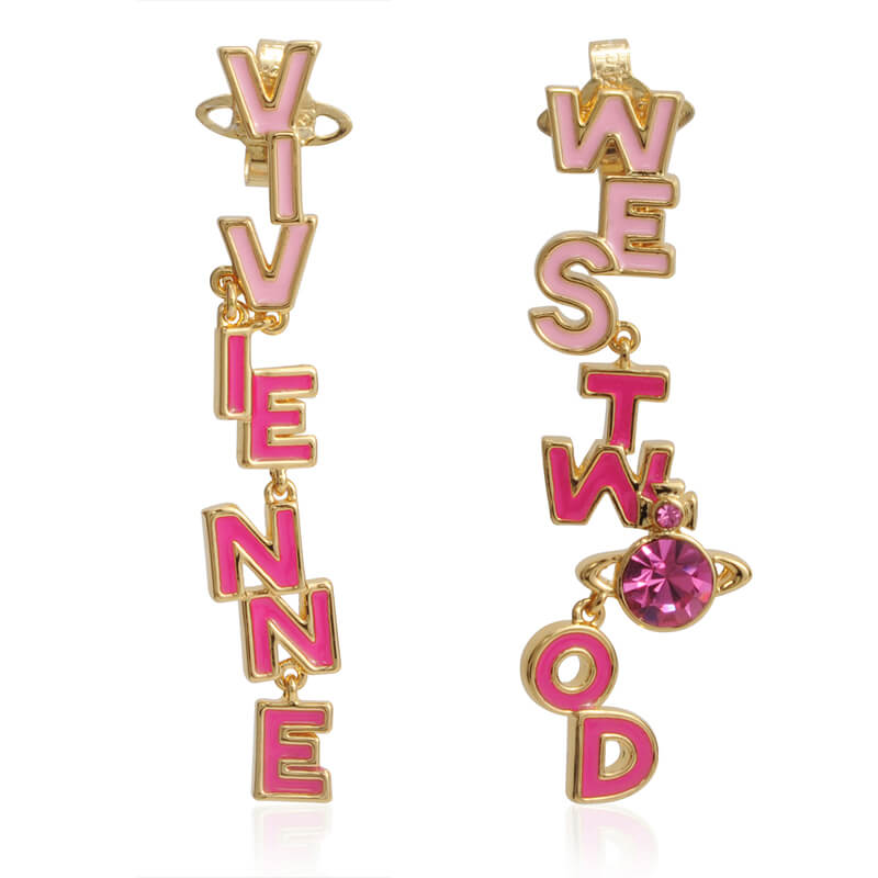5 Colors VW Alphabet Earrings