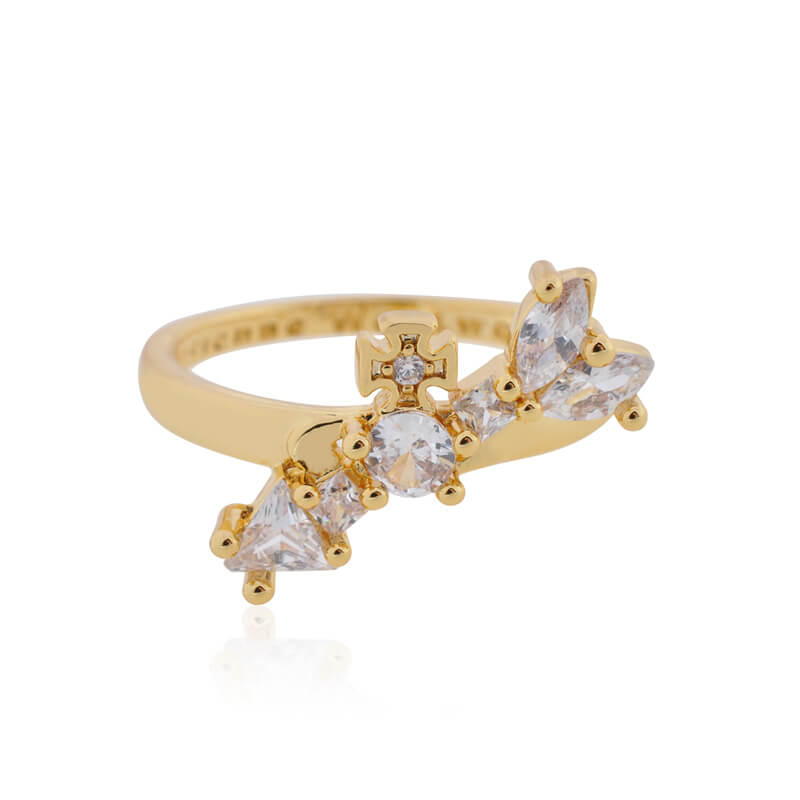 2 Colors Zirconia Arrow Ring