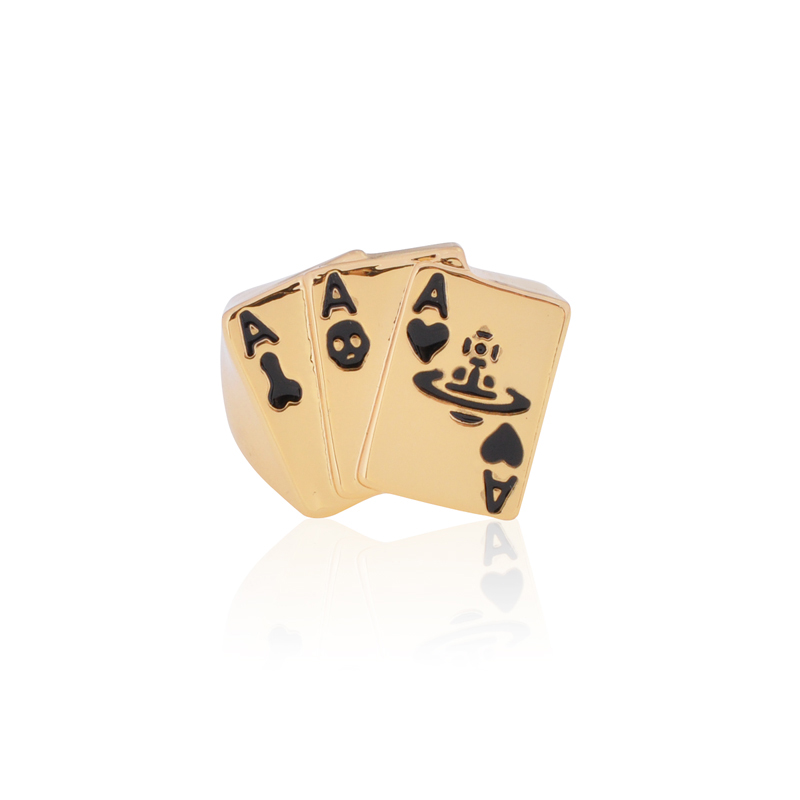 2 Colors Poker Saturn Ring