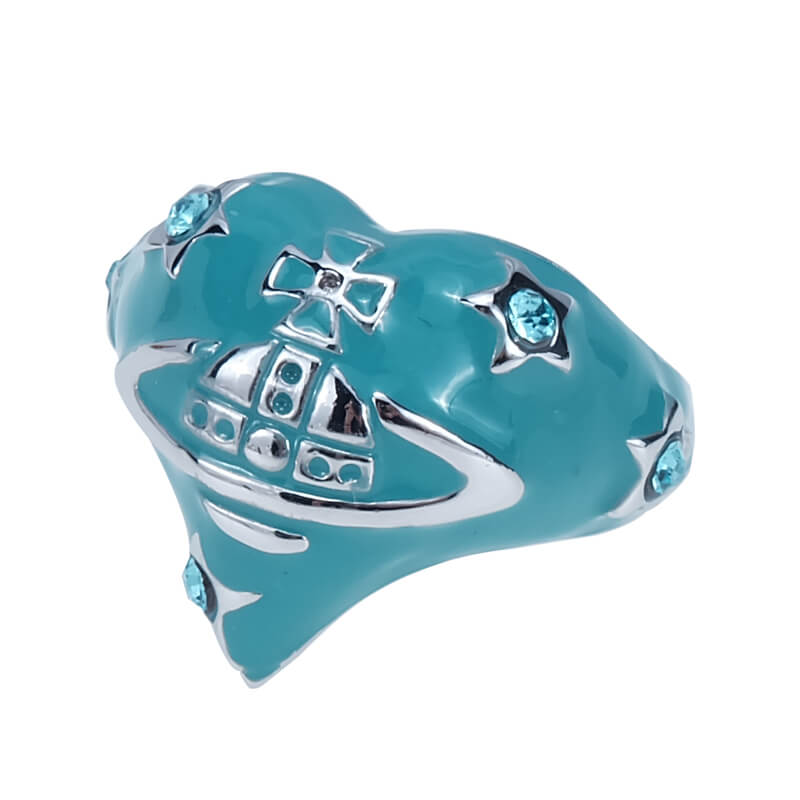 3 Colors Vintage Lacquered Love Saturn Ring