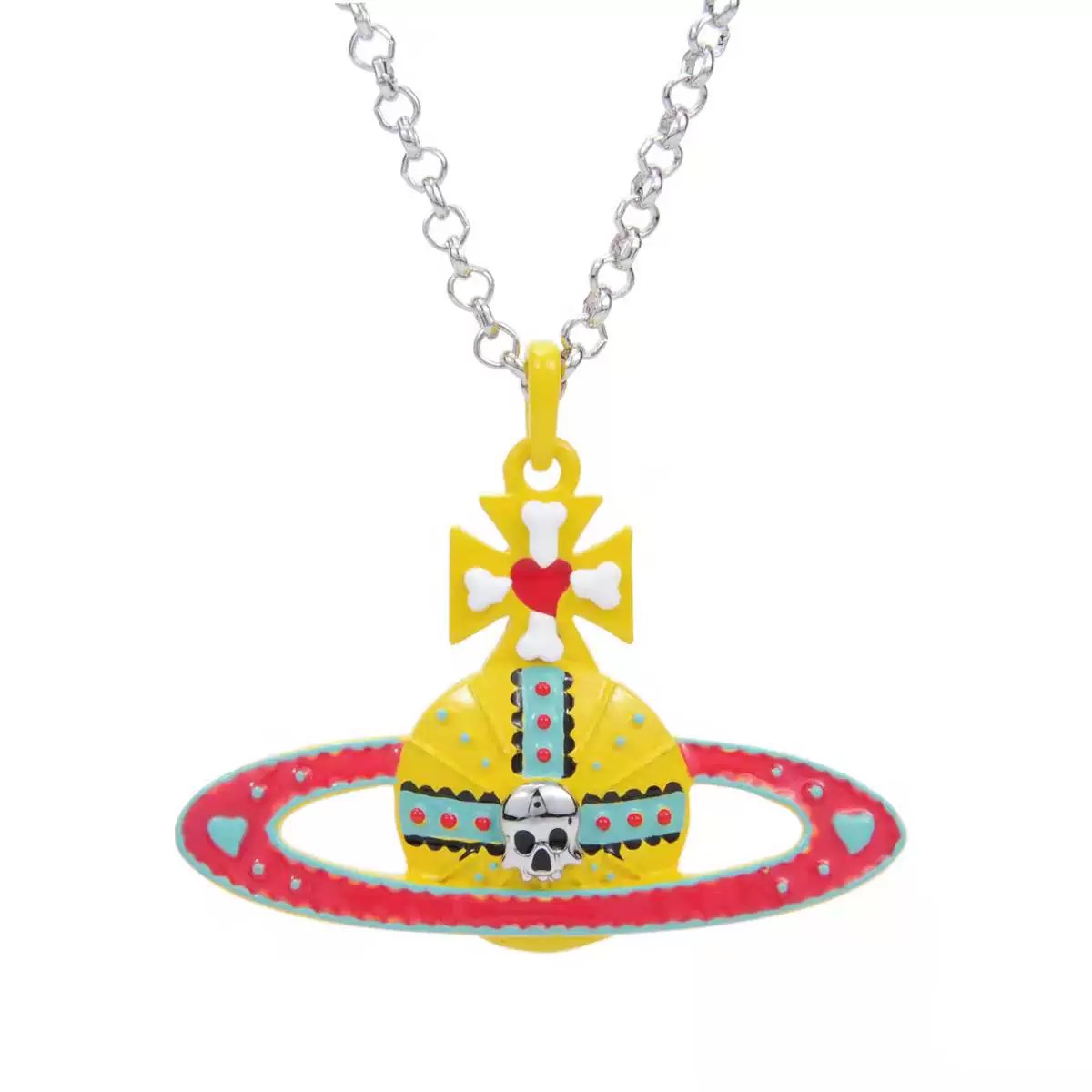 Vintage Colorful Spray Paint Necklace