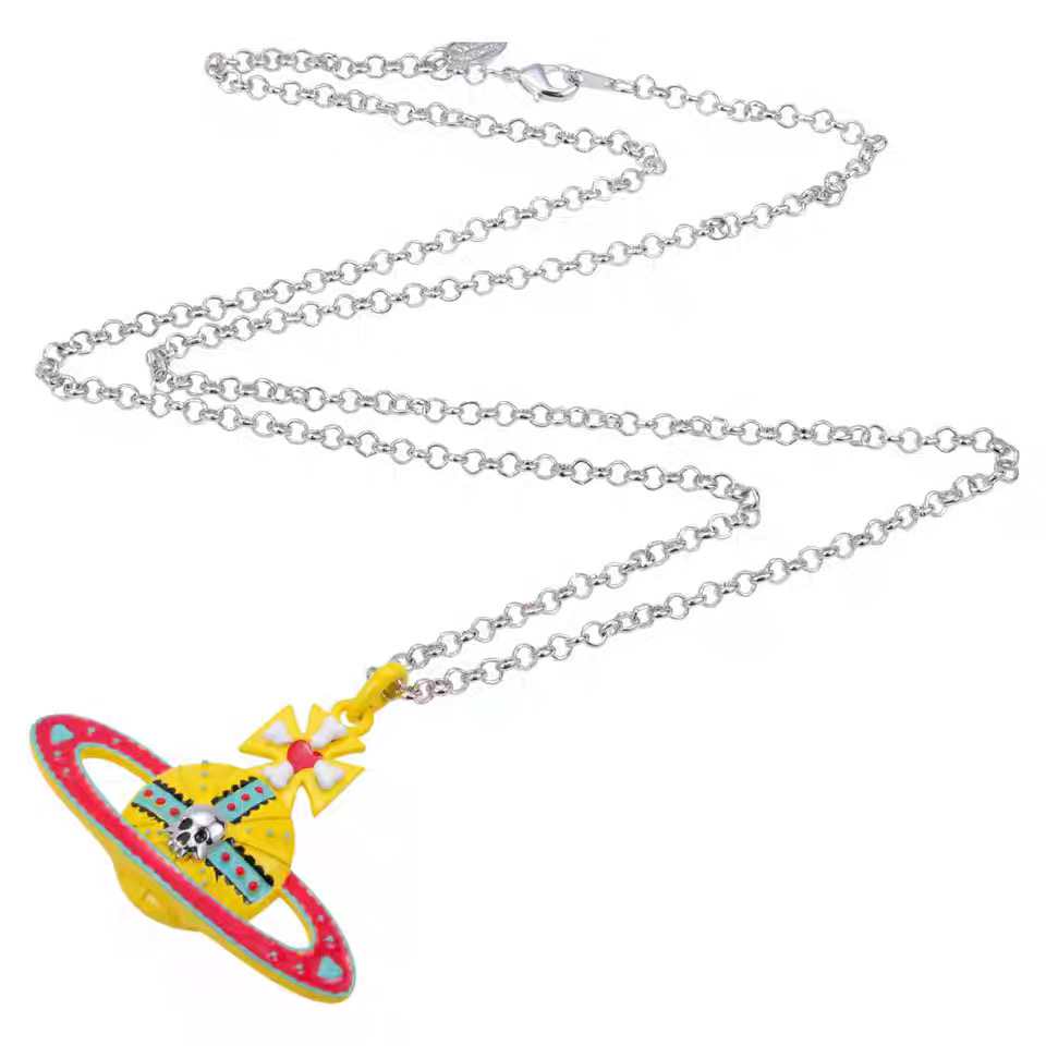 Vintage Colorful Spray Paint Necklace