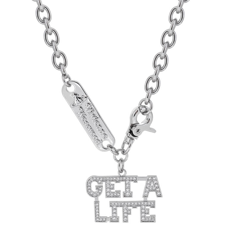 2 Colors GET A LIFE Alphabet Necklace