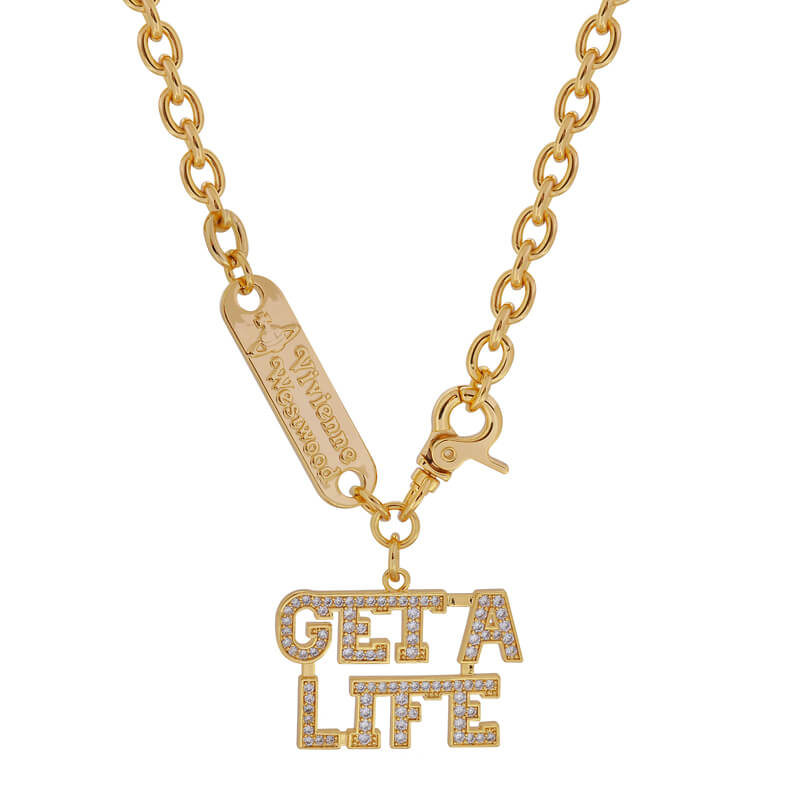 2 Colors GET A LIFE Alphabet Necklace