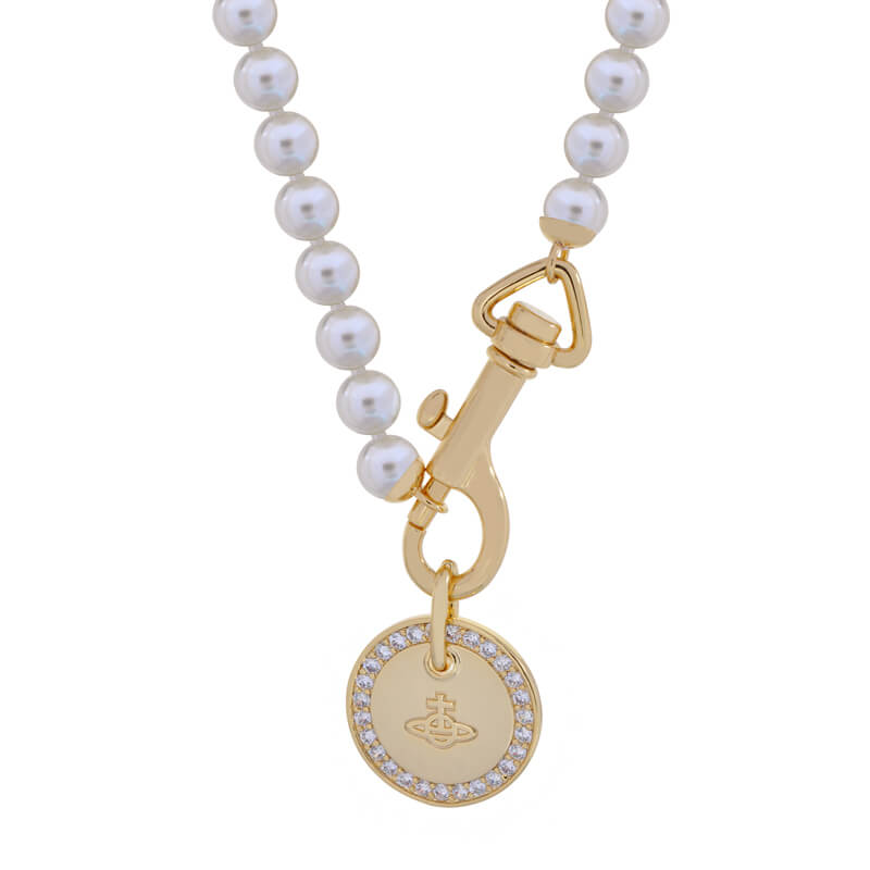 2 Colors Round Card Pearl Necklace
