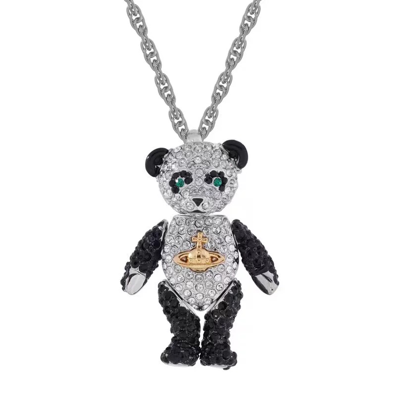 Panda Full Diamond Necklace