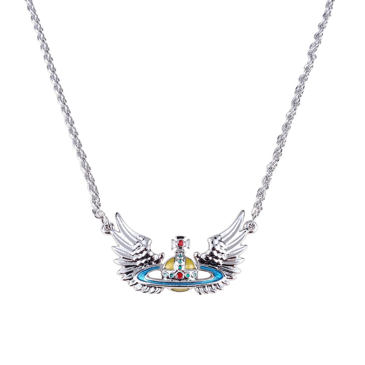 Lacquered Wings Saturn Necklace