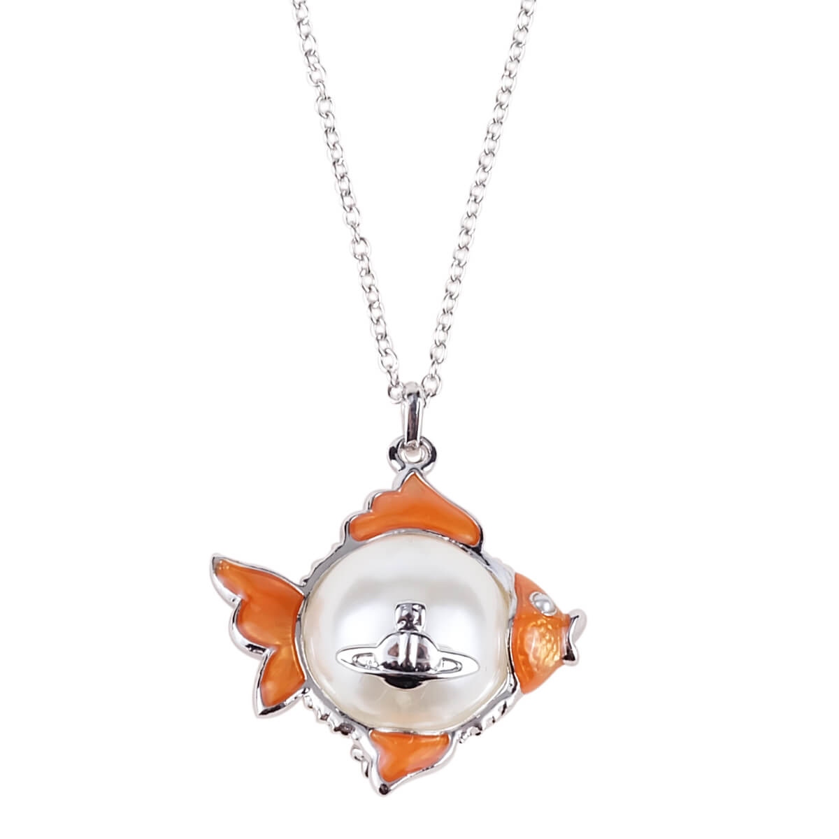 Goldfish Pearl Saturn Necklace