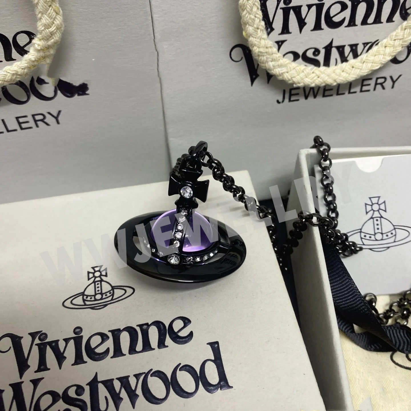 18MM ORB Classic Saturn Pendant Necklace