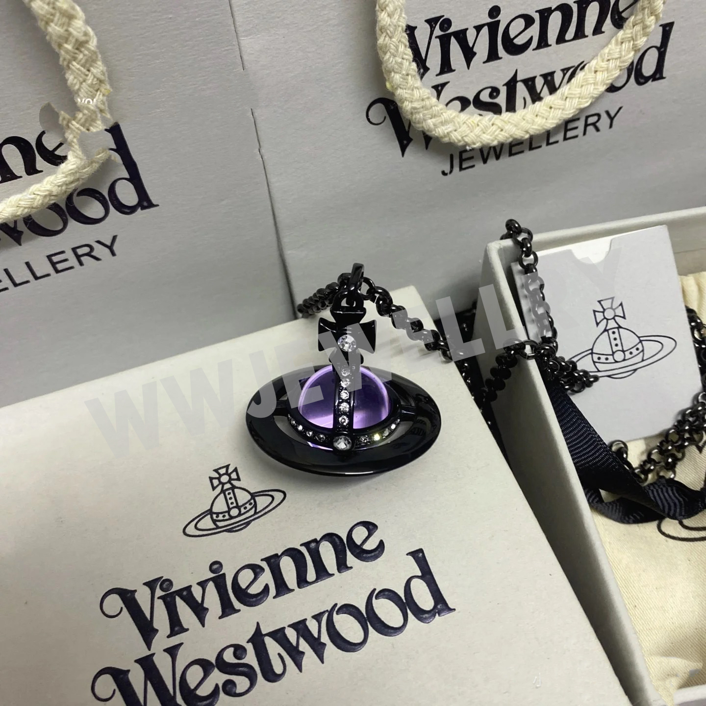 18MM ORB Classic Saturn Pendant Necklace