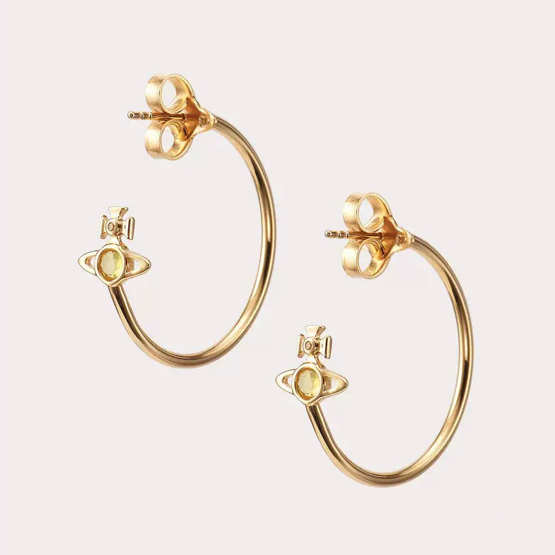 3 Colors HEATHER Large Saturn Earrings