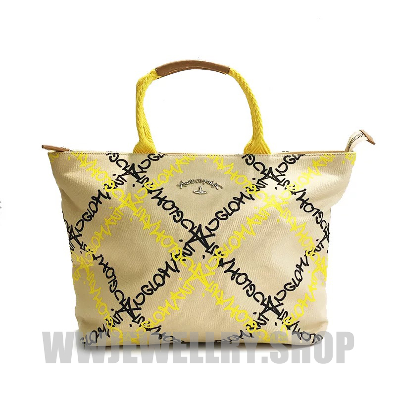 Saturn Alphabet Canvas Tote Bag