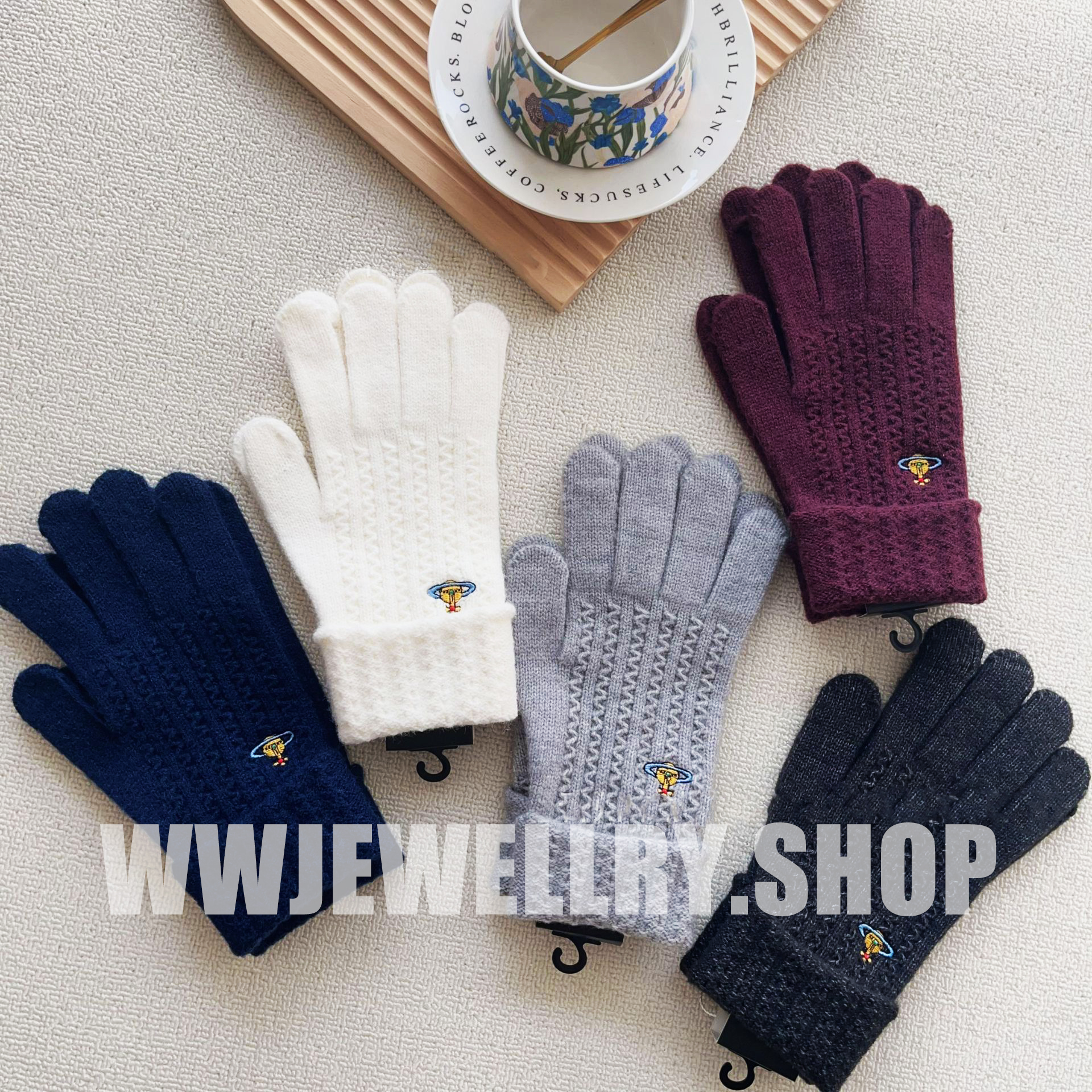 5 Colors Solid-color Gloves