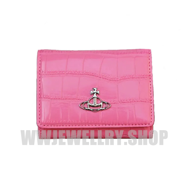 NEW-29 Colors Leather Tri-fold Saturn Wallet