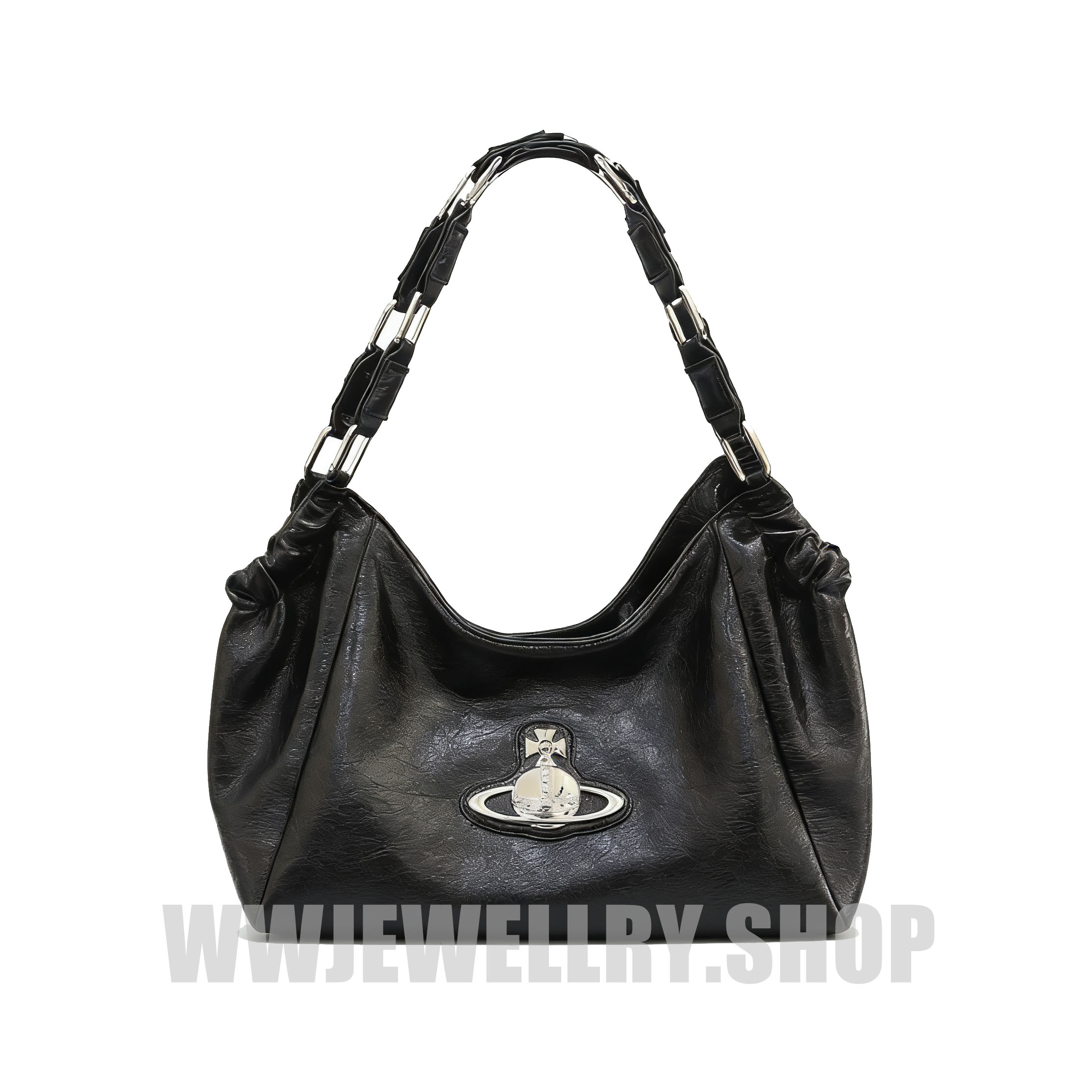 Black Saturn Tote Bag