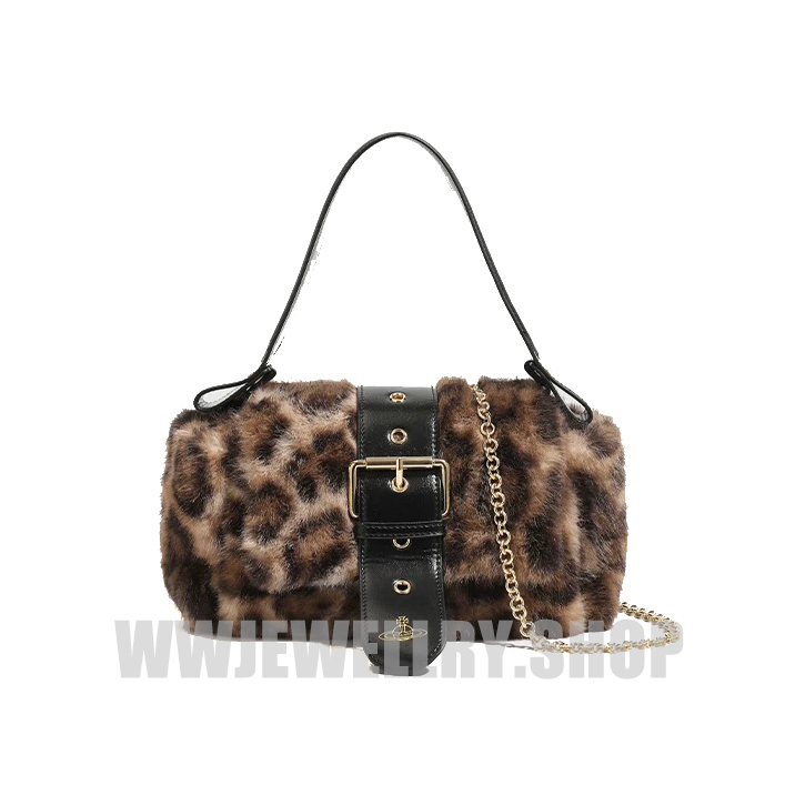 Hazel Leopard print Plush Bag
