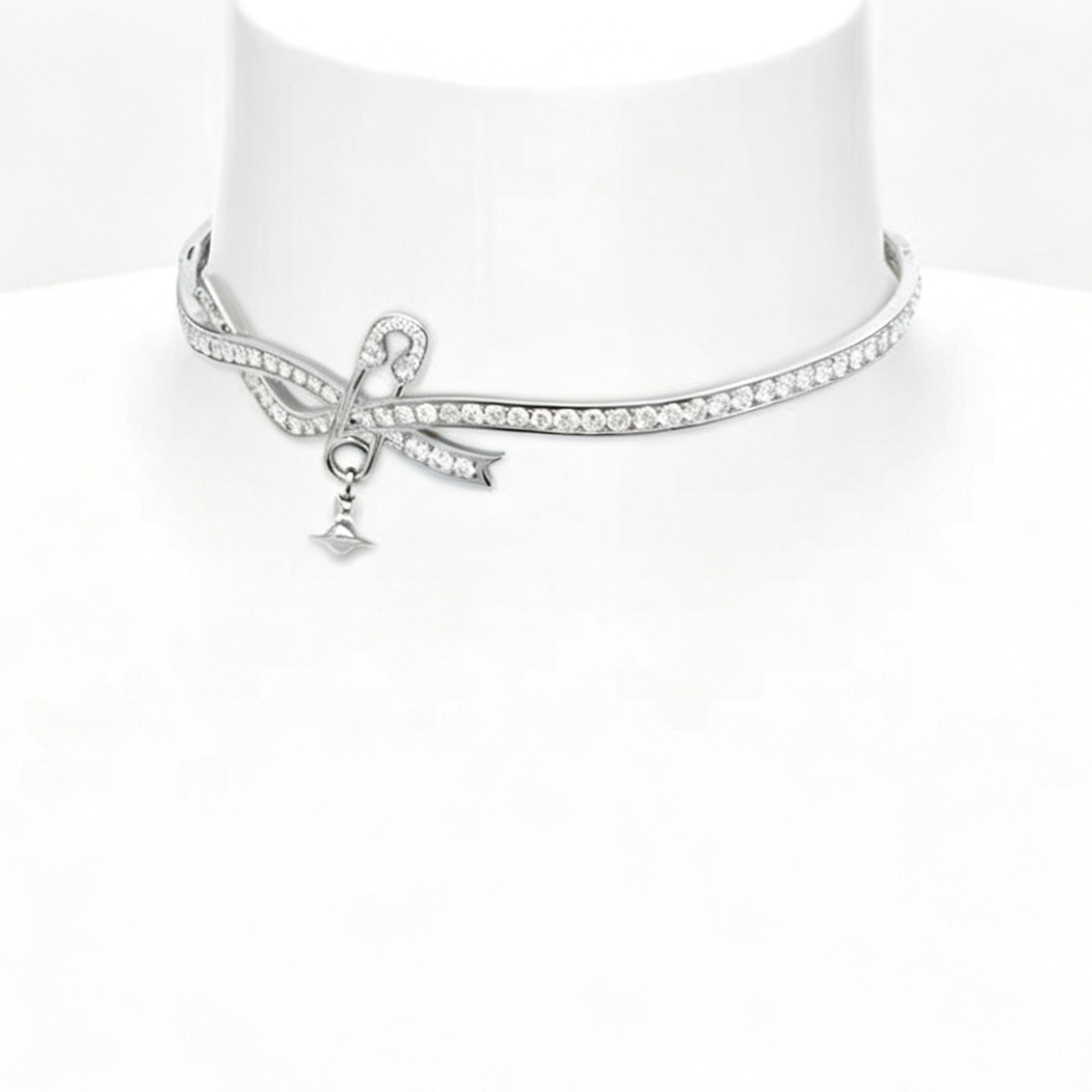 LILITH Bow Diamond Choker Necklace
