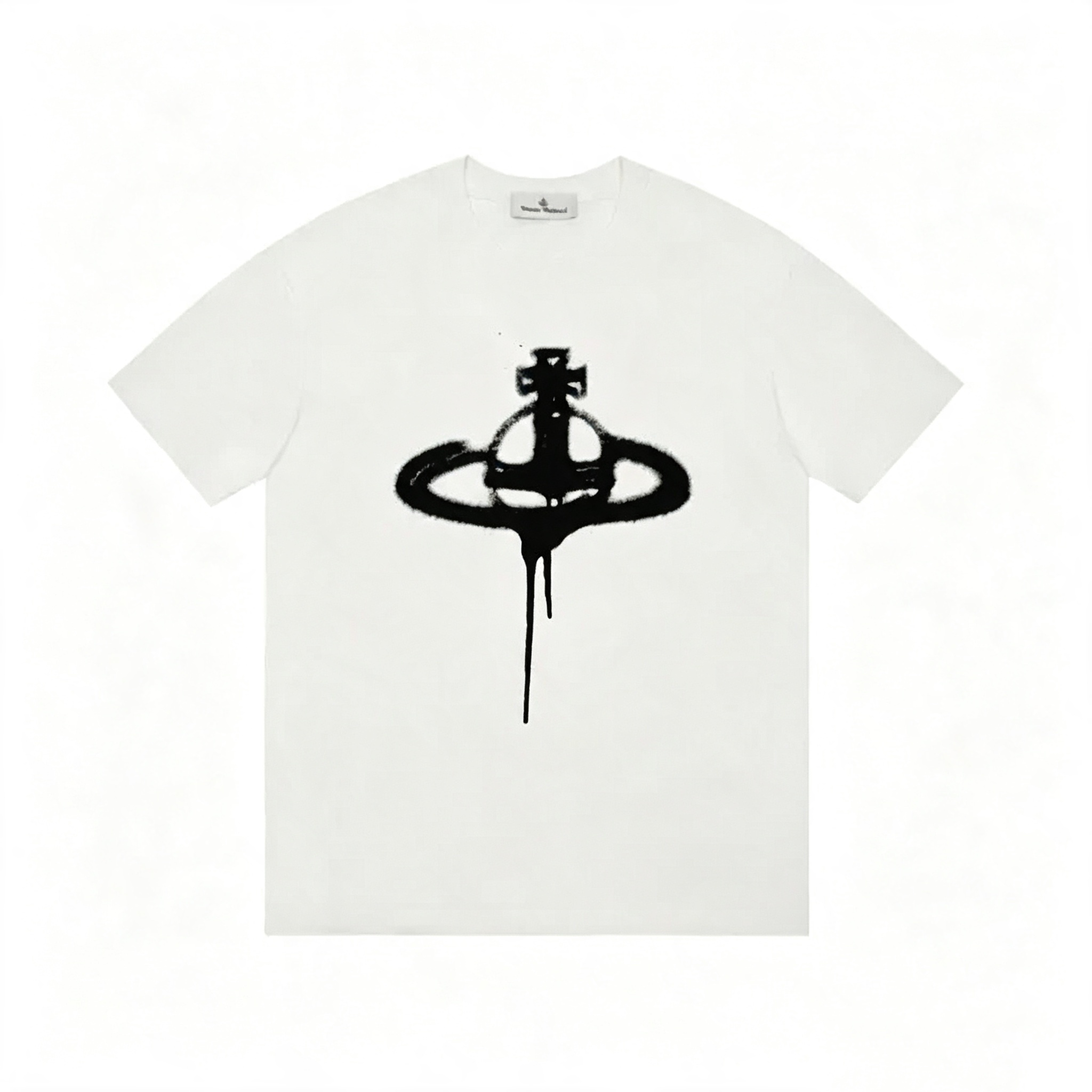 2 Colors Saturn Ink Repellent Print T-Shirt