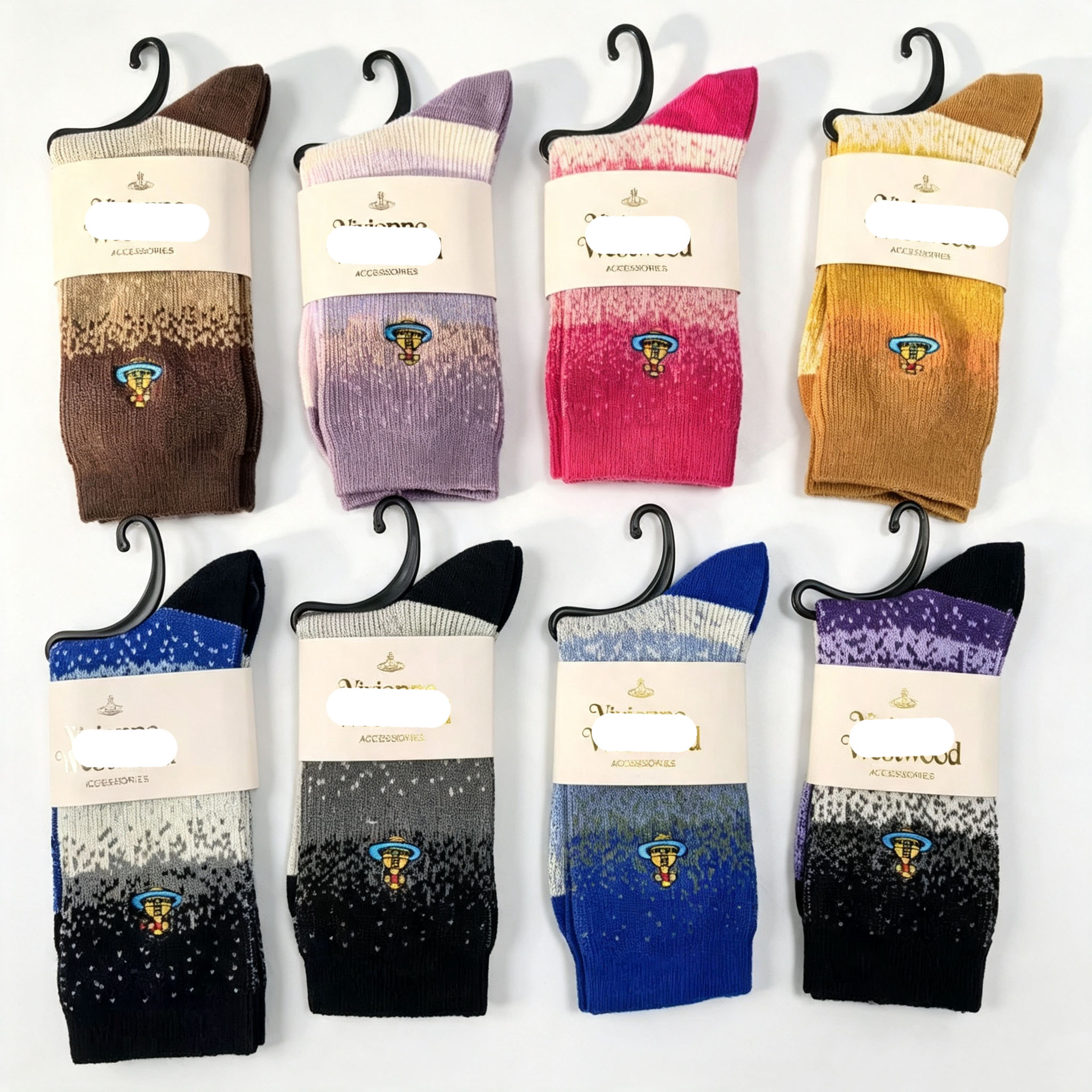Gradient Color Saturn Socks