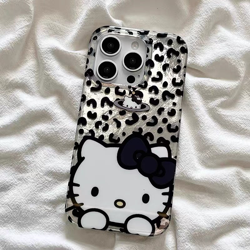 Leopard Print HelloKitty Saturn Phone Case
