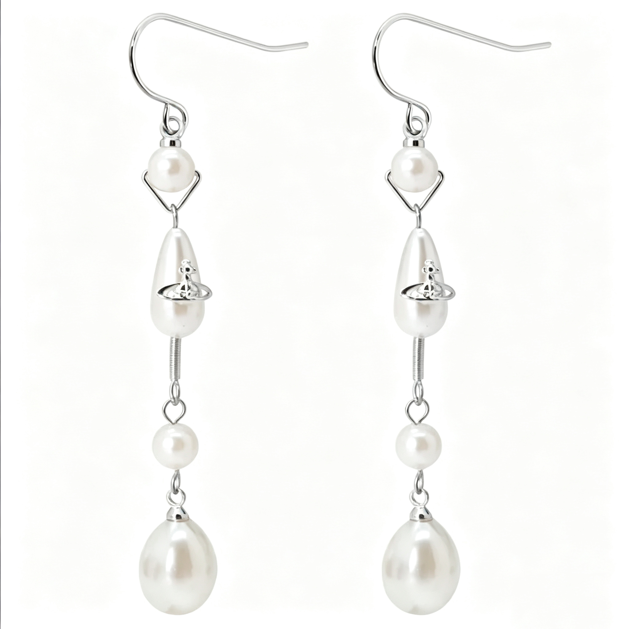 2 Colors Spring Pearl Earrings