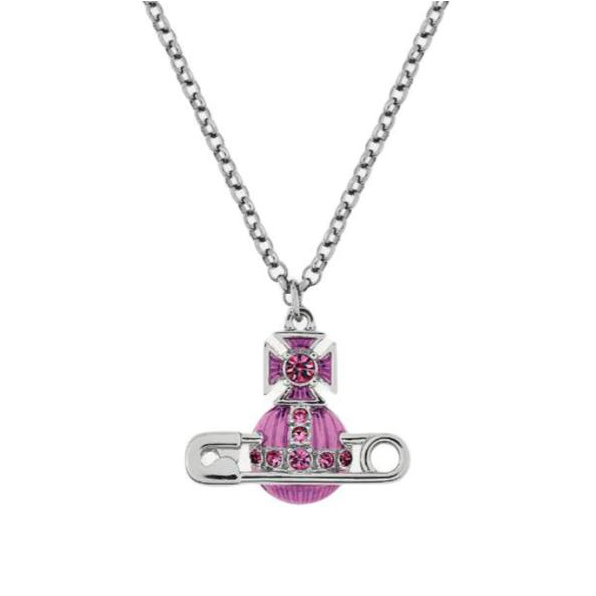 4 Colors KITTY Pin Lacquered Saturn Necklace