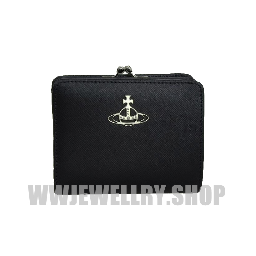 NEW-6 Colors Leather Two-fold Saturn Wallet