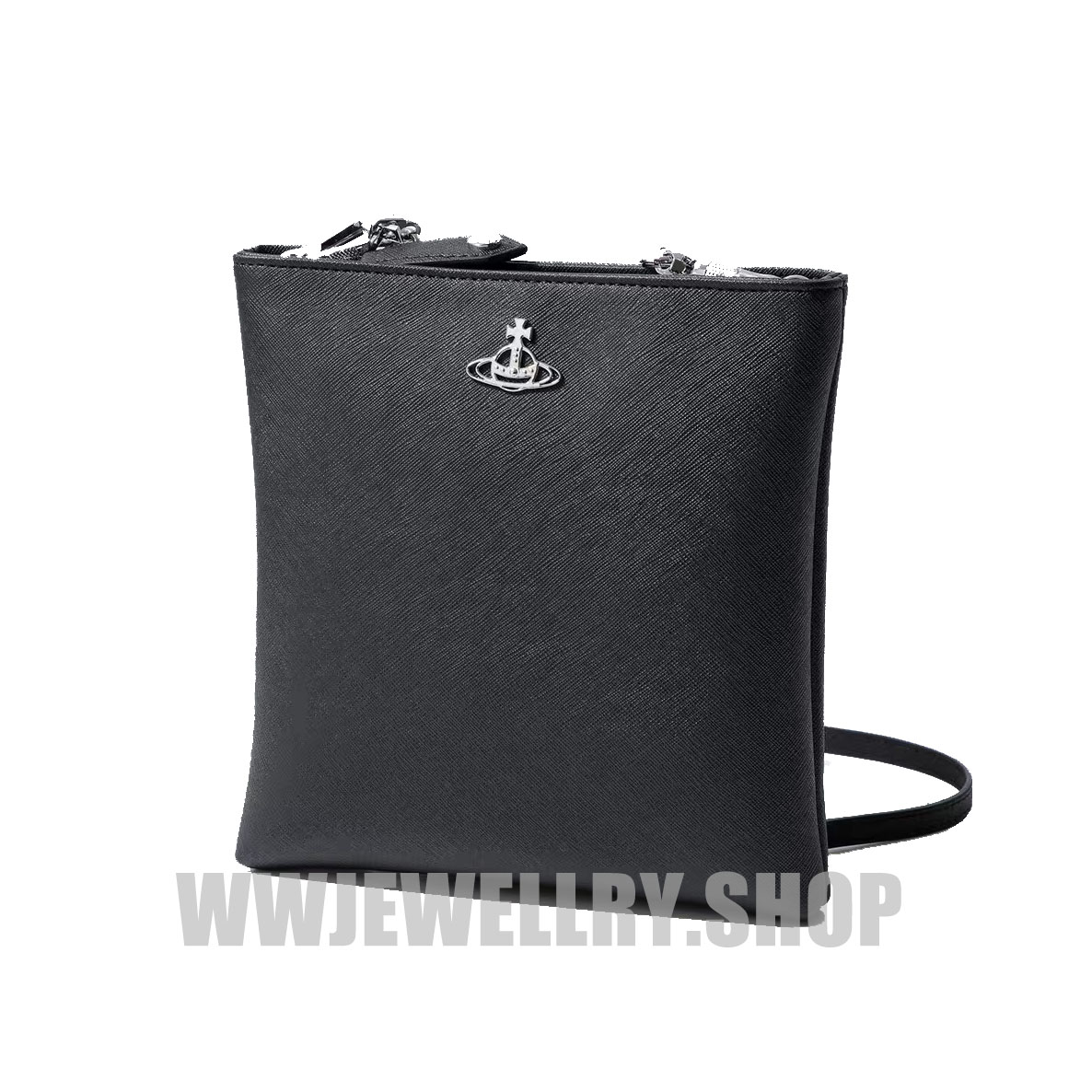 2 Colors Leather Saturn Satchel