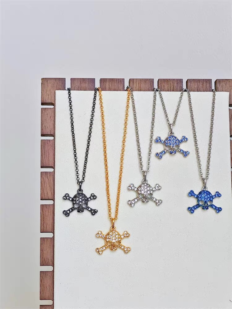 5 Colors Small Skull Necklace