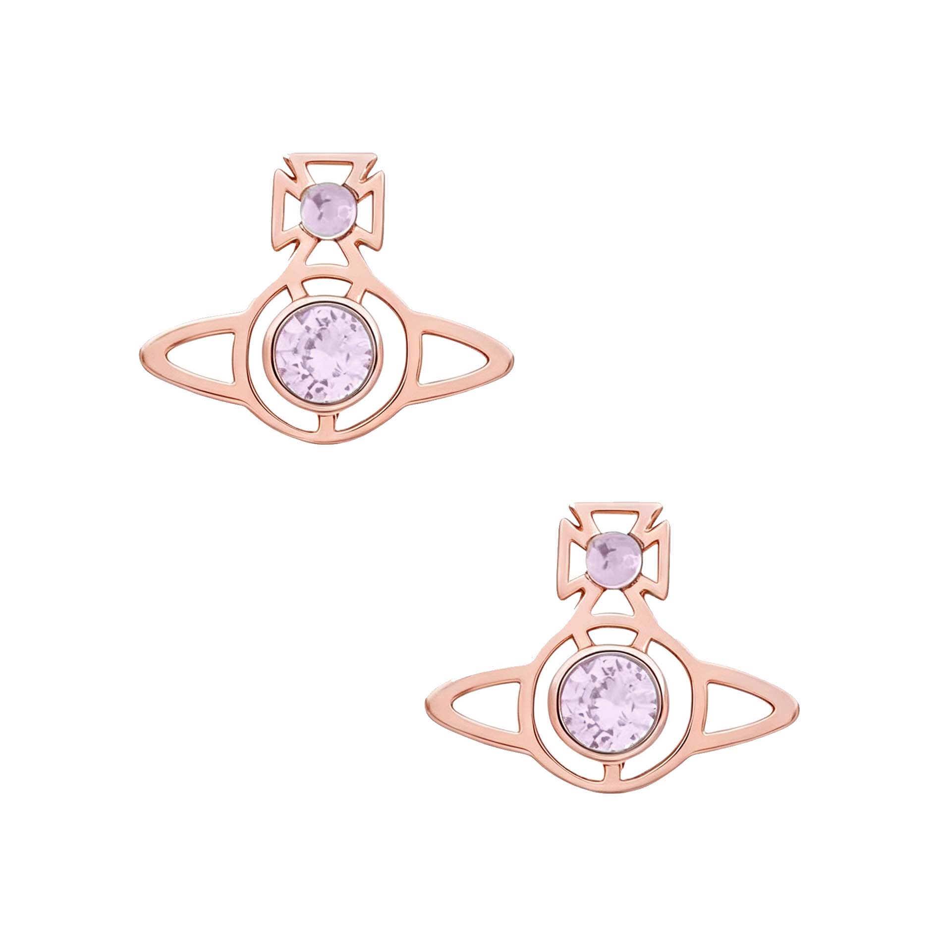 2 Colors Reversible Zirconia Saturn Earrings