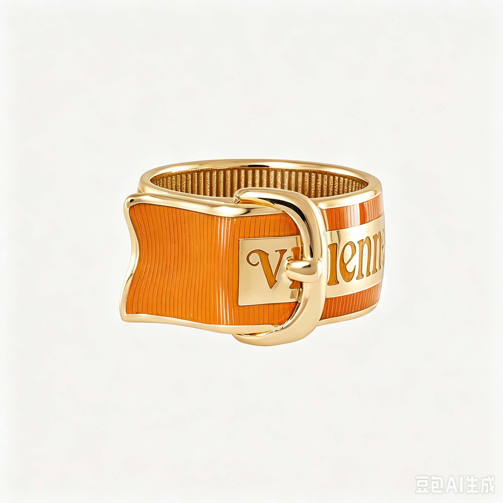 3 Colors Enamel Belt Ring