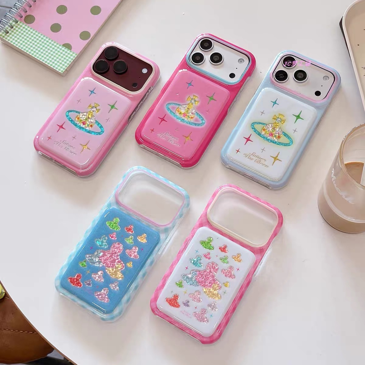 5 Colors Diamond Saturn Phone Case