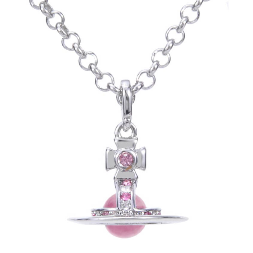 6MM ORB Classic Saturn Pendant Necklace