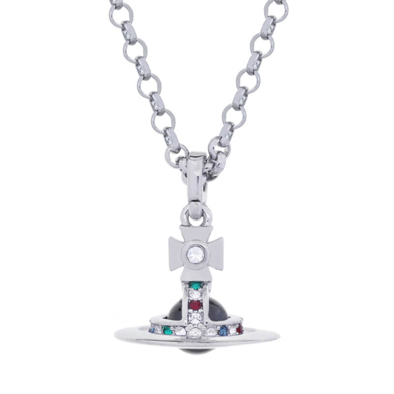 6MM ORB Classic Saturn Pendant Necklace