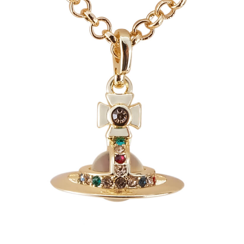 6MM ORB Classic Saturn Pendant Necklace