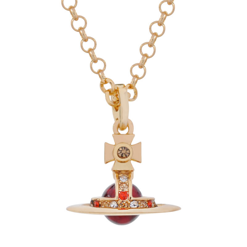 6MM ORB Classic Saturn Pendant Necklace