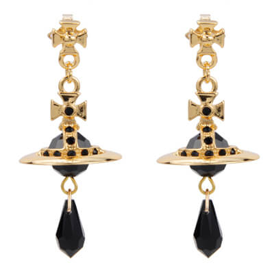 Crystal Saturn Earrings