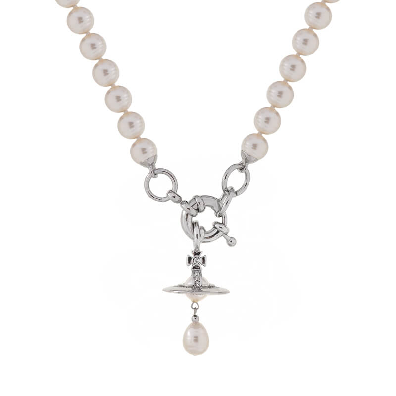 Baroque pearl necklace short