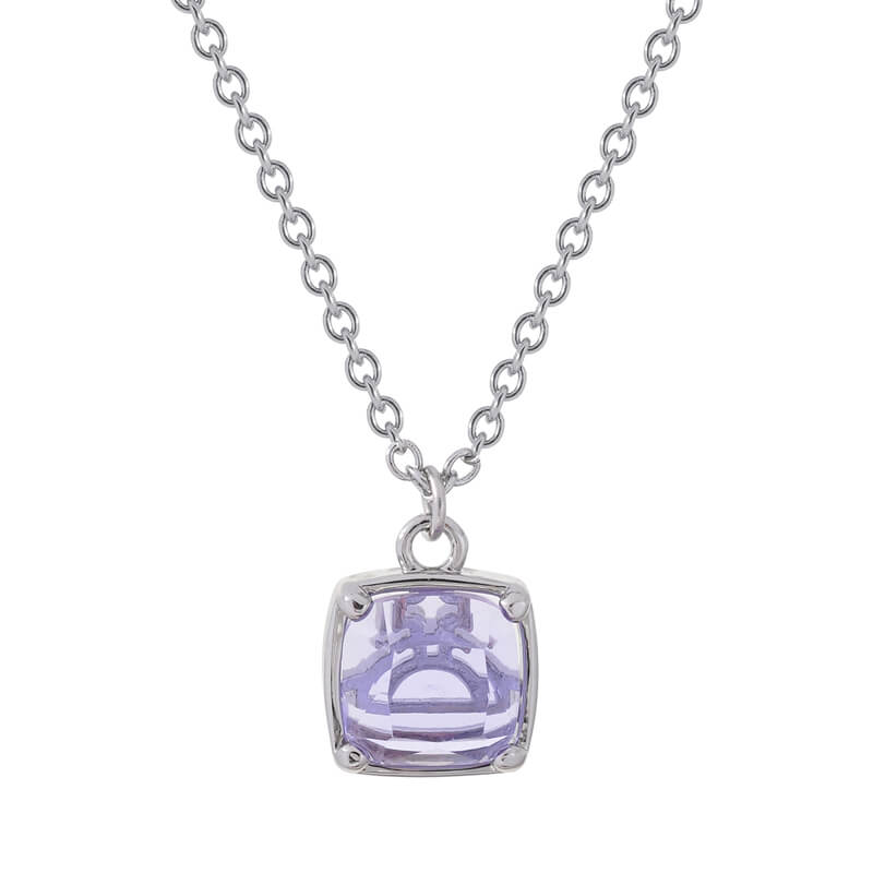 POLINA sugar cube glass necklace