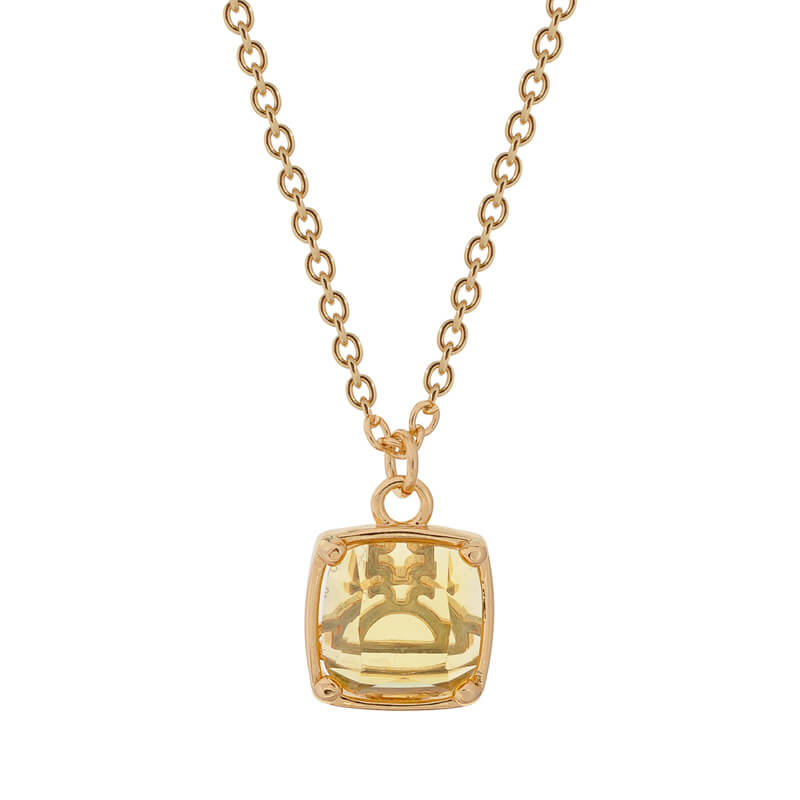 POLINA sugar cube glass necklace