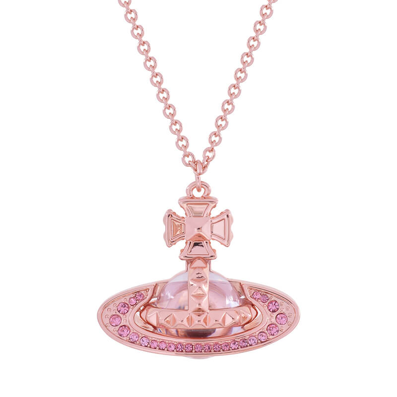 PINA Riveted glass bead half face necklace