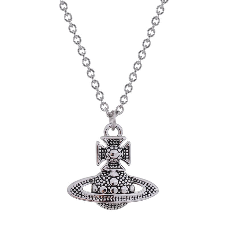 HILARIO Dot Matrix Saturn Trumpet Necklace